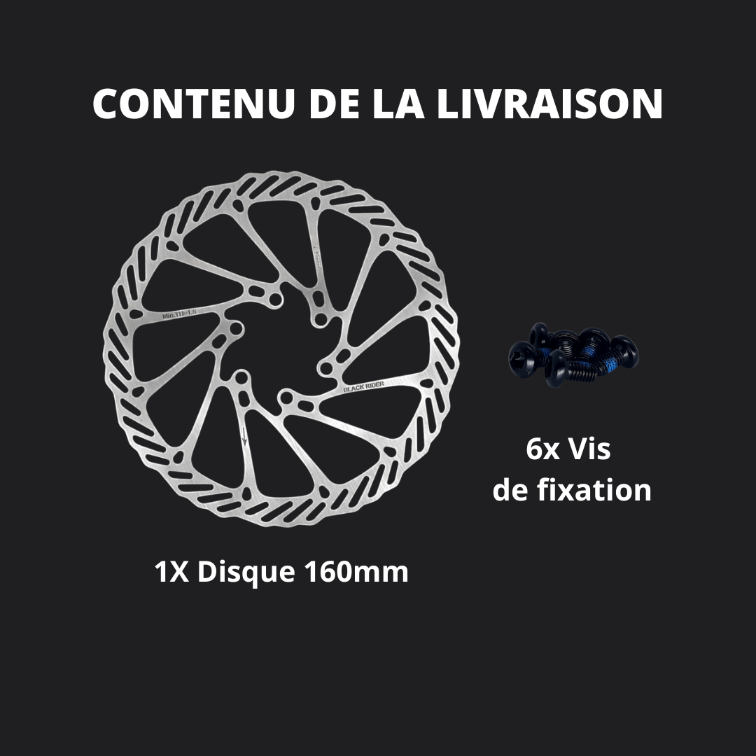 DISQUE 160mm 6 Trous Rainuré