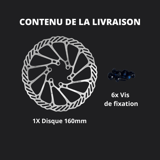 DISQUE 160mm 6 Trous Rainuré