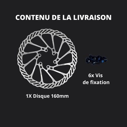 DISQUE 160mm 6 Trous Rainuré